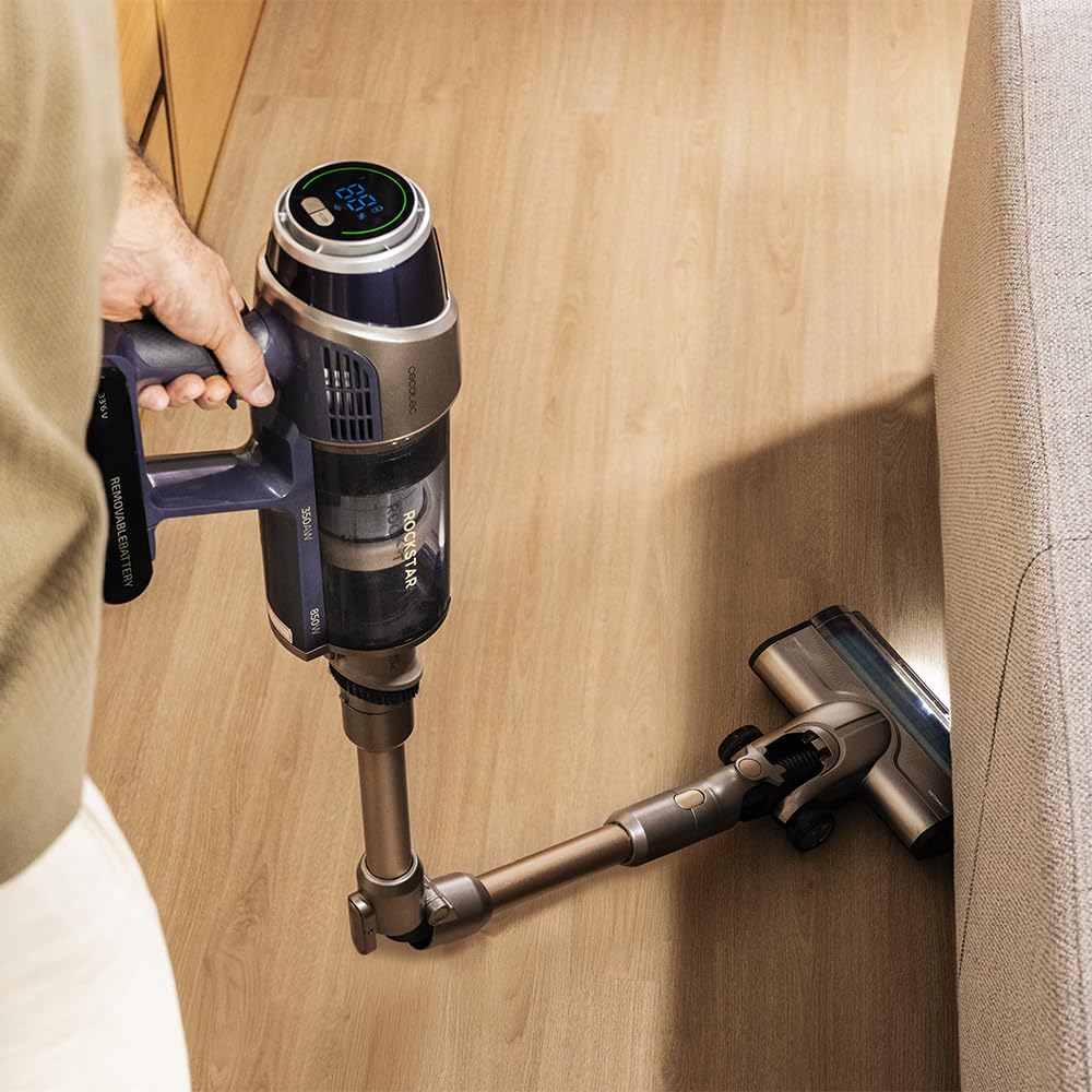 Cecotec Aspiradora Escoba sin Cable con Inteligencia Artificial Conga Rockstar RX90 AI AquaPet Flex X-Treme. 350AW, 850W, Autonomía 100mins, Cepillo Hairless Antienredos, Tubo Flexible y Accesorios