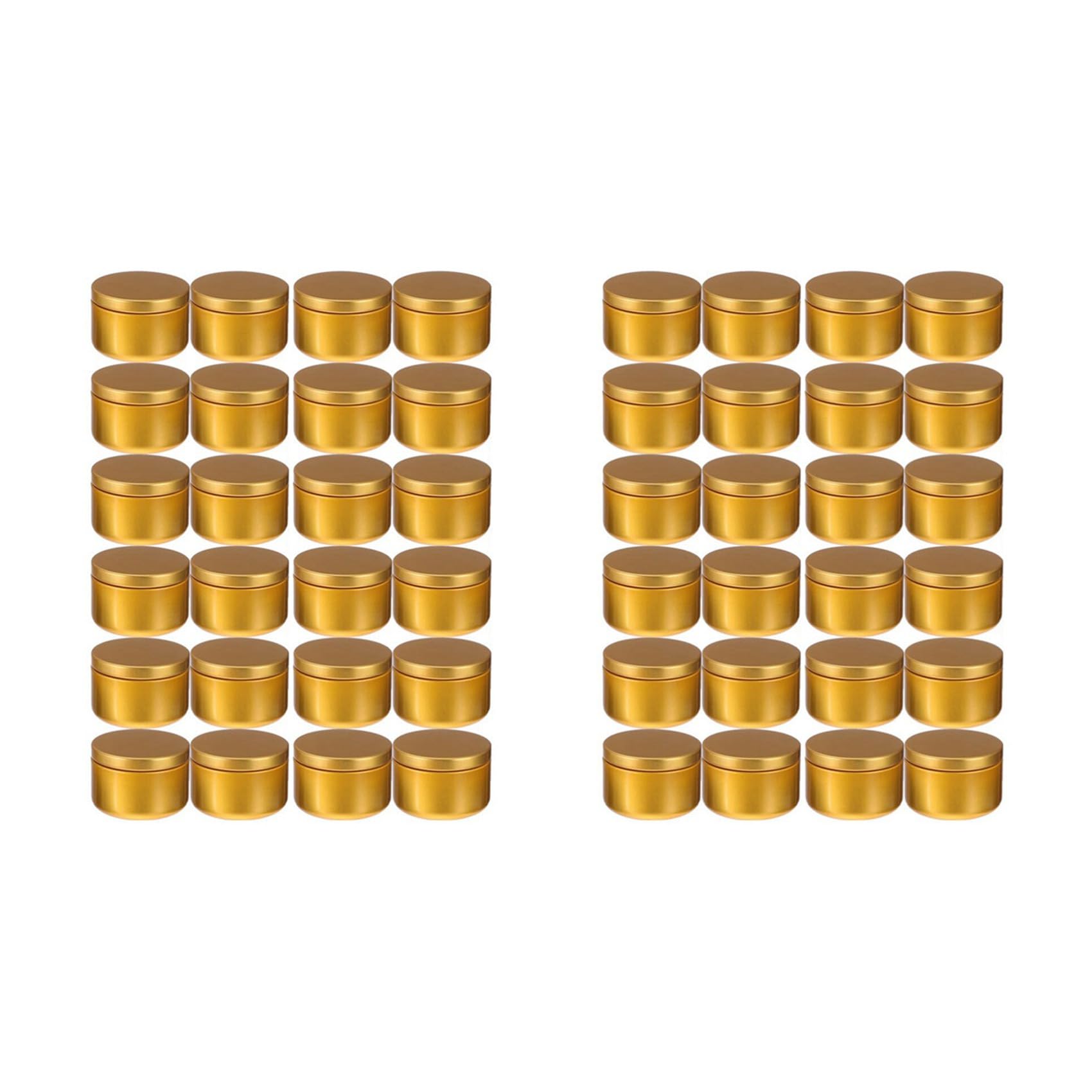 Hndhbfgrt 48 Pcs Candle Jar Decorative Labels Empty Storage Tins Candle Tin Can Candlestick Holders Round Tin Containers, B