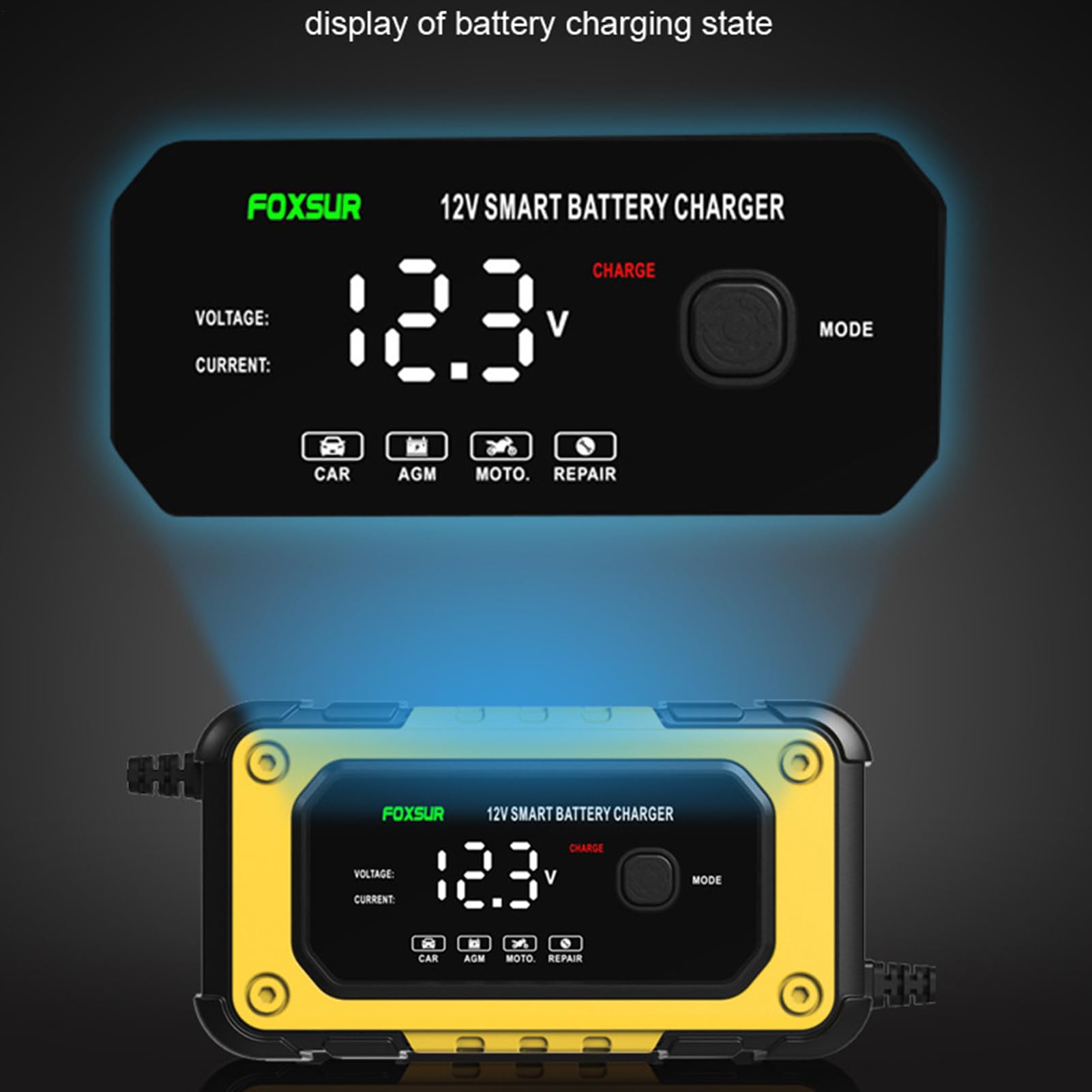 Avviatore di Emergenza Portatile - Jump Starter per Auto Camion Moto con Schermo LCD 12V | Booster Batteria Compatto per Garage Esterno Avviamento Veicolo Kit di Emergenza Avviatore Auto