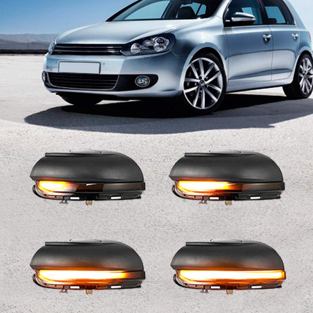 Sequential Led Side Mirror Turn Signal Light Indicator Smoked Lens (L&R) For VW Golf 6 MK6/ Golf G-TI 6 /R20 2008-2012 (yellow(no holes))