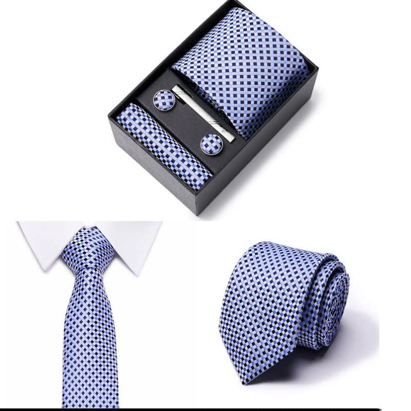 Set de corbata, pañuelo y gemelos para hombre miniatura 3