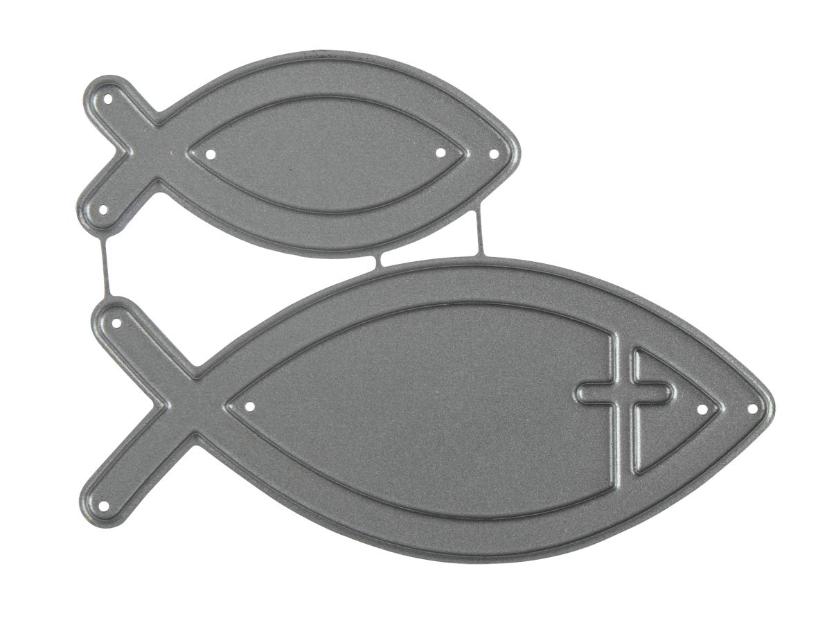 Rayher Punching Stencil: Fishes Tab-Bag 1 Piece, 4.3 cm - 6.9 cm