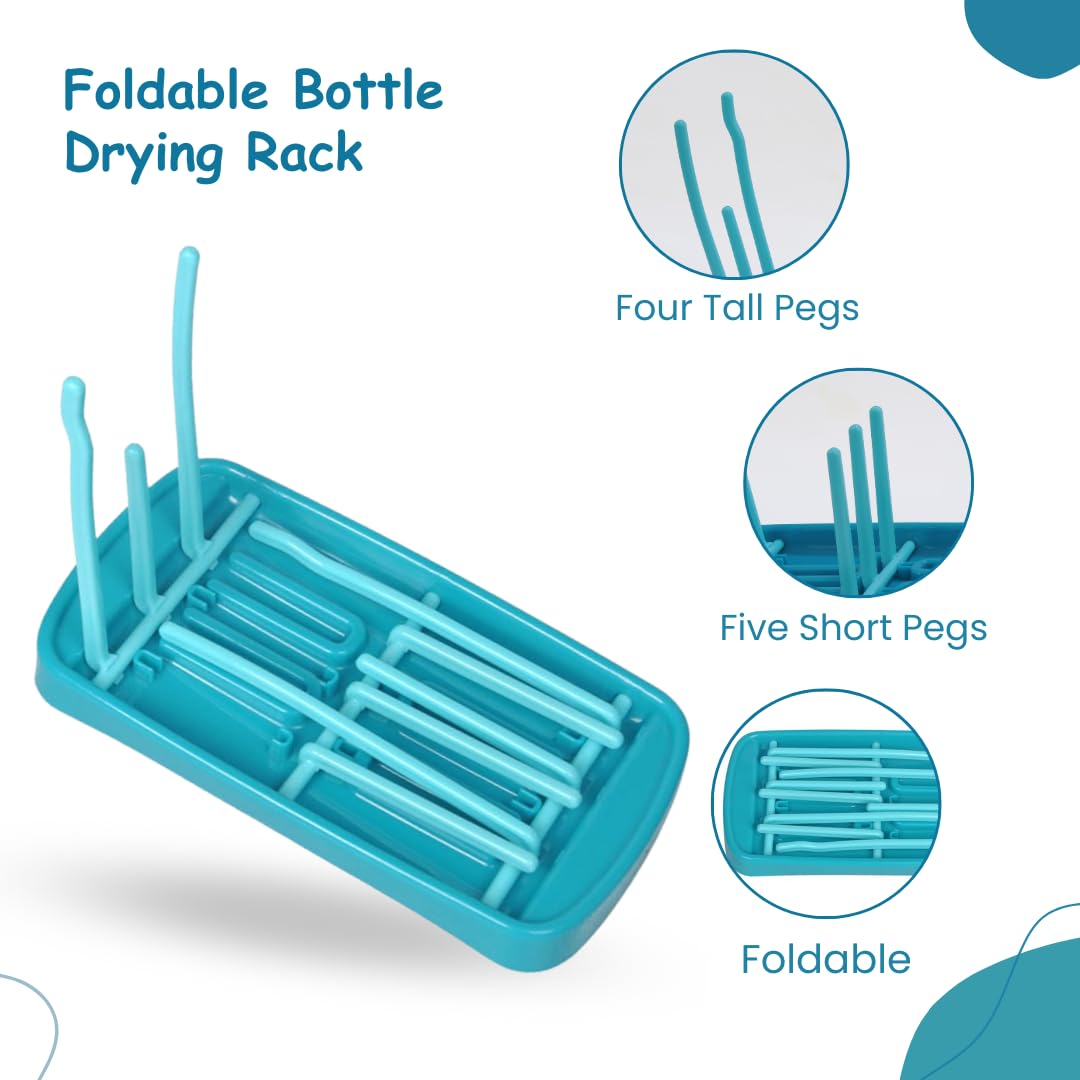 Adore Baby Bottle Drying Rack-Baby Bottle & Water Bottle Drying Rack, Bottle Holder & Baby Bottle Rack (Blue) 1