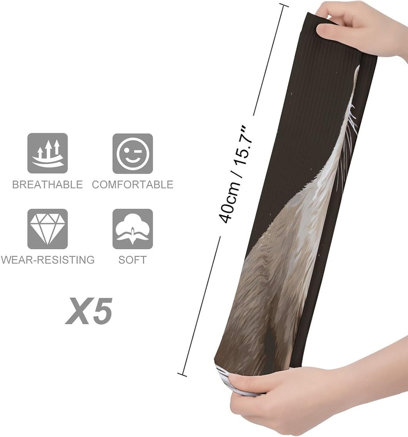 Otter Knee High Socks Cozy Knee High Socks Soft Mid-Length Sock for All Seasons Daily Wear Adult