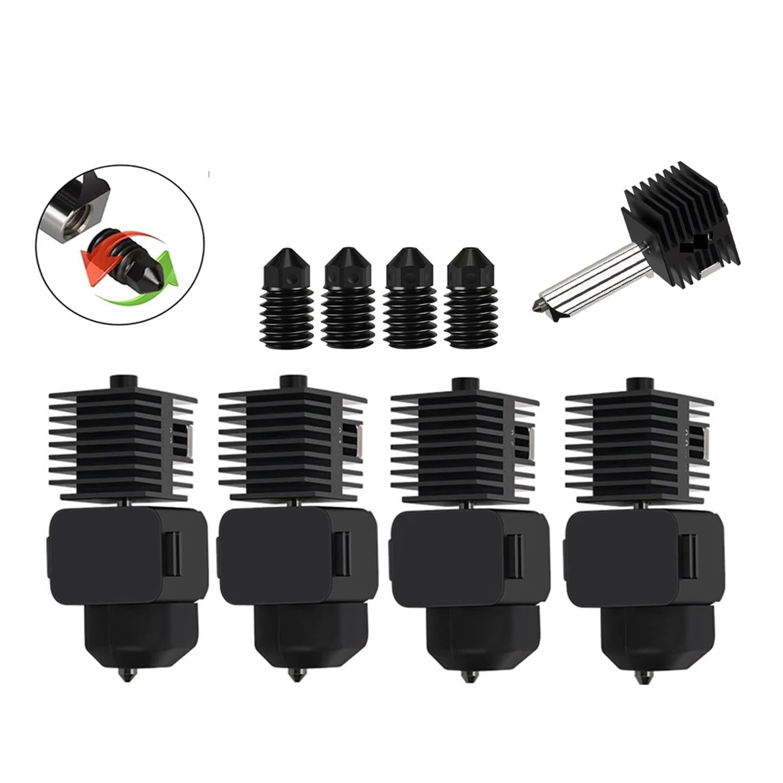 Bambu Lab A1 3Dプリンター 0.2mmホットエンド付き Bambu Lab A1 mini用ホットエンドキット ホットエンドアセンブリ 0.2