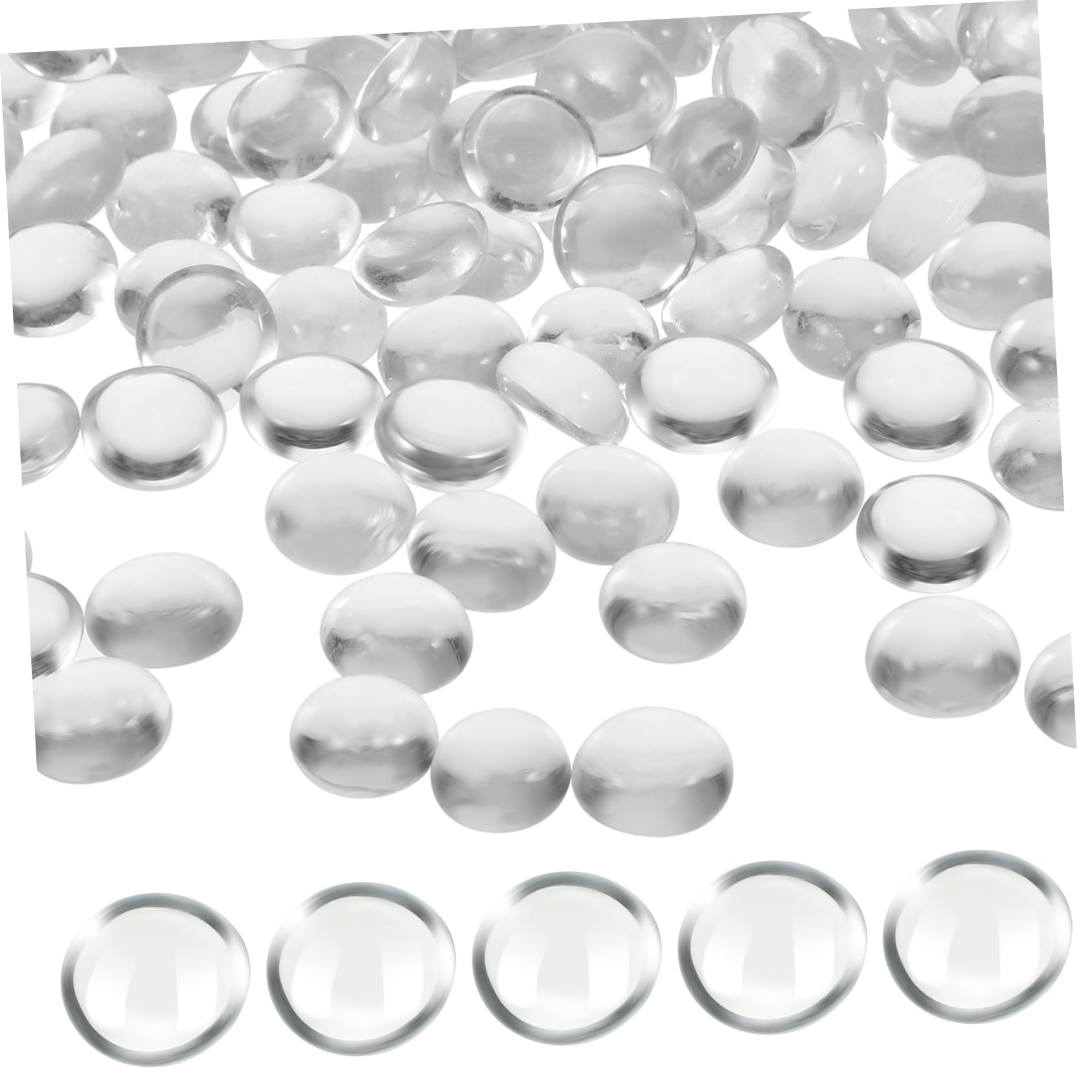 Perles Plates en Verre Transparent de Haute Pureté pour Aquariums