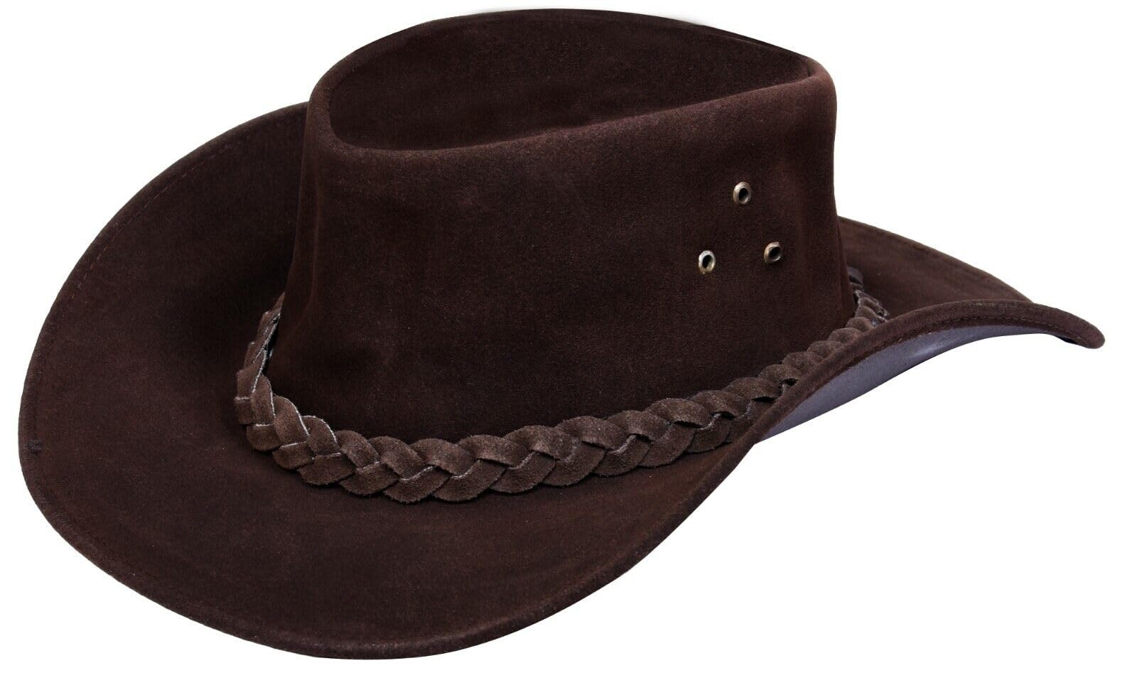 Infinity LeatherCowboy Aussie Real Leather Australian Western Outback Bush Hat