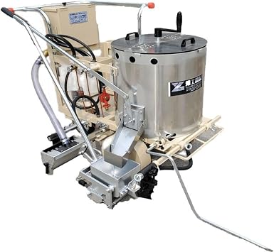 Thermoplastic Road Marking Machine, Hand Push Road Line Striper for Parking Lot/Asphalt/Cement Pavement with Insulated Hopper, Suitable for Traffic Lines Zebra Crossings & Parking Spaces