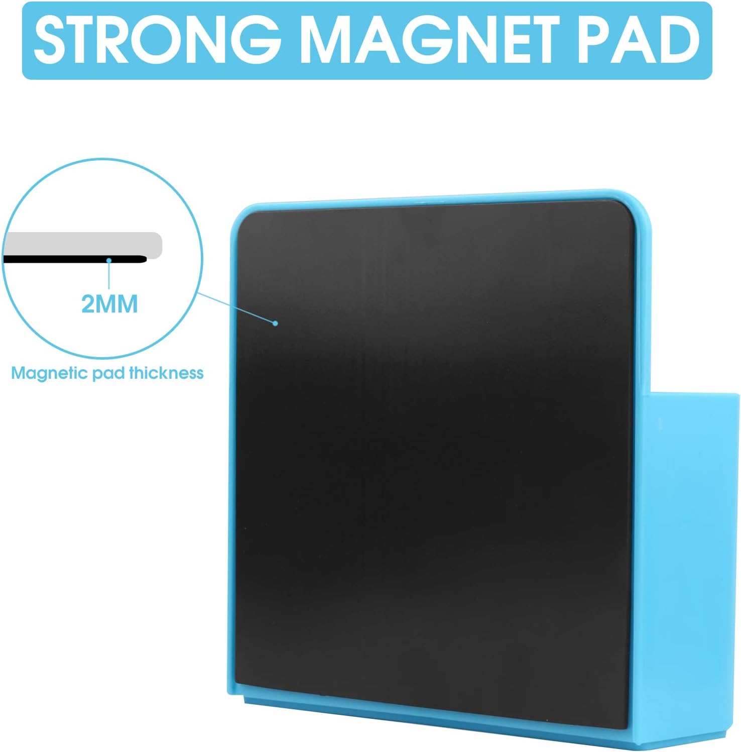 Levomat Magnetic Pen Holder Magnetic Marker Holder Whiteboard Pen Holder Organizer with Strong Anisotropic Magnet Pad for Whiteboard Fridge - Image 5