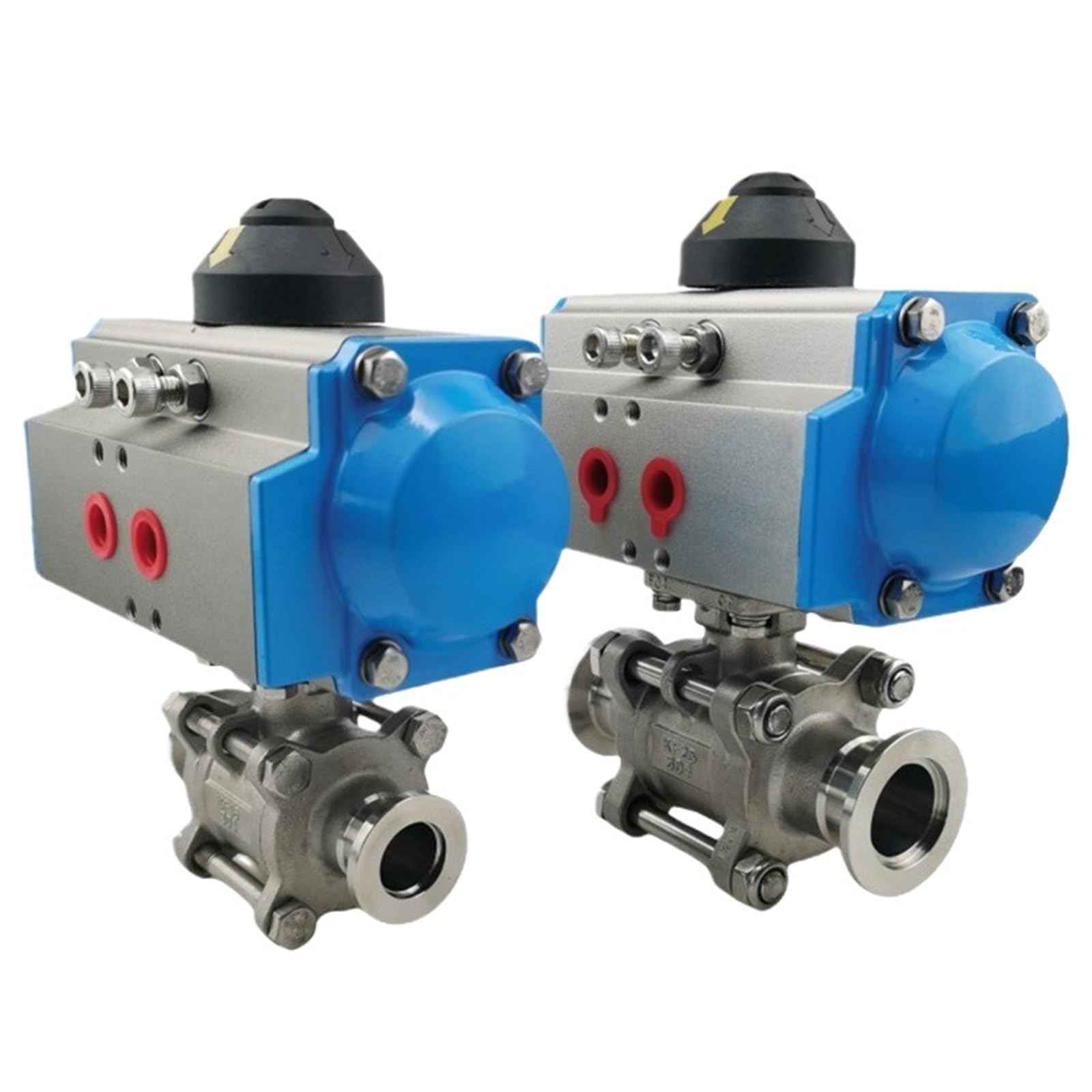 Válvula de bola neumática de alto vacío de 3 piezas con brida KF16 KF25, 1 unidad, acero inoxidable 304/316L(KF16,SS316L)