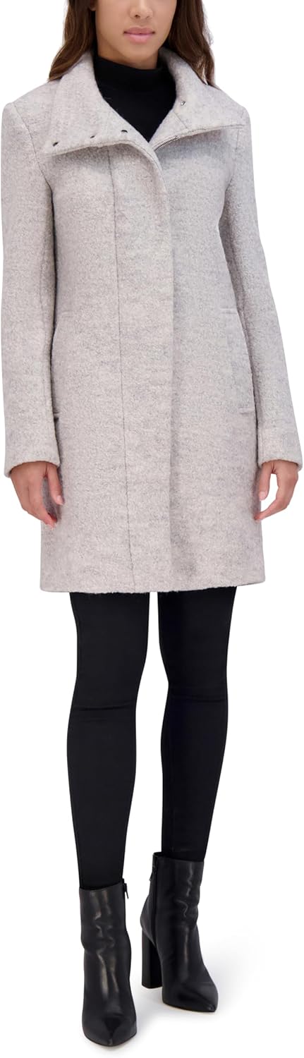 Andrew Marc womens Wool Boucle Outerwear Coat
