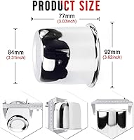 Vista 2 de RTrhinoTuning 4 tapas centrales de rueda de remolque de 3.31 pulgadas, tapas centrales para llantas de camión de 3.307 in/3.31 pulgadas, tapa