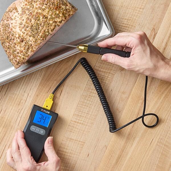 Type-K Digital Thermocouple Thermometer, -58 to 662°F Range, 1.5mm Probe, Water Resistant, Auto Shutoff