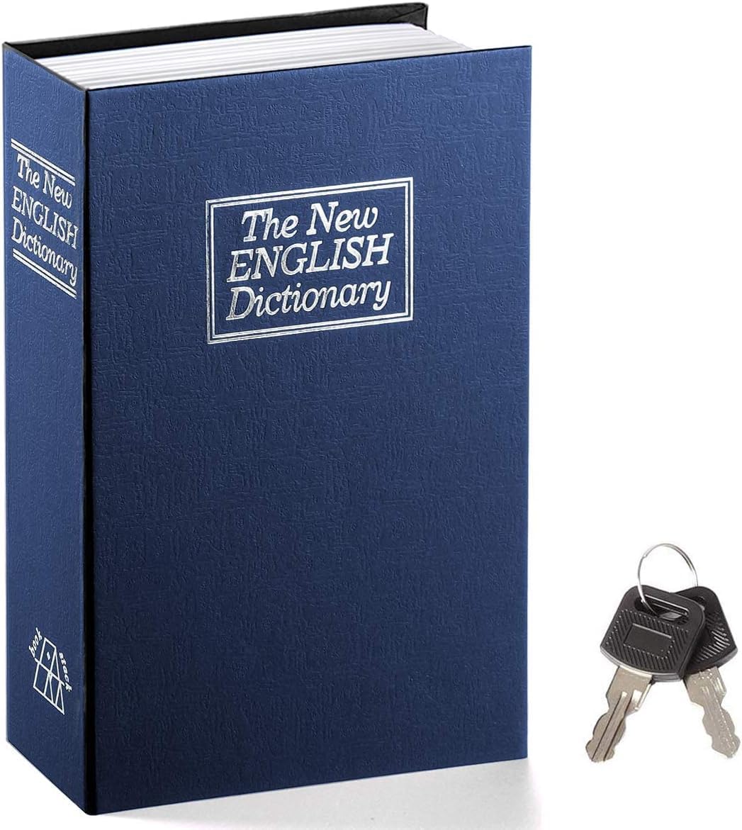 Locker Jewellery Home Safe Dictionary Hidden Secret Book Safe Vault 2 Keys Jewelry Money Cash Box for Office Home (Small- 18 * 11.5 * 5.5 cm, Assorted Colour) (English Dictionary - Key Lock)-image-40