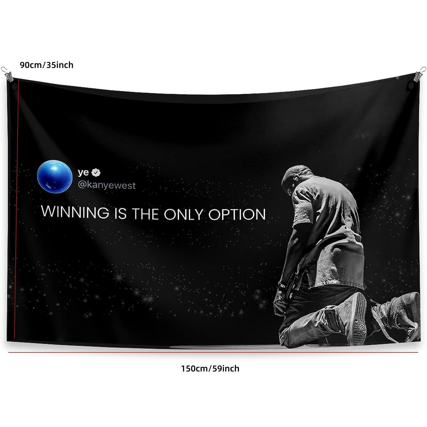 Amazon.com: Coowkooalla Kanye Tweet Tapestry,Rapper Winning Is The