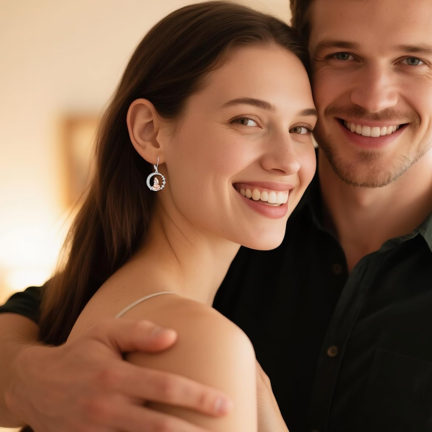 Fox Earrings for Women 925 Sterling Silver Fox Oil Drop Leverback Earrings Jewelry Gift - Image 5