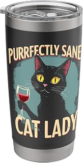 Wine Cat Owner Kitty Meow Alcohol Drinking Winemaker Stainless Steel Insulated Tumbler