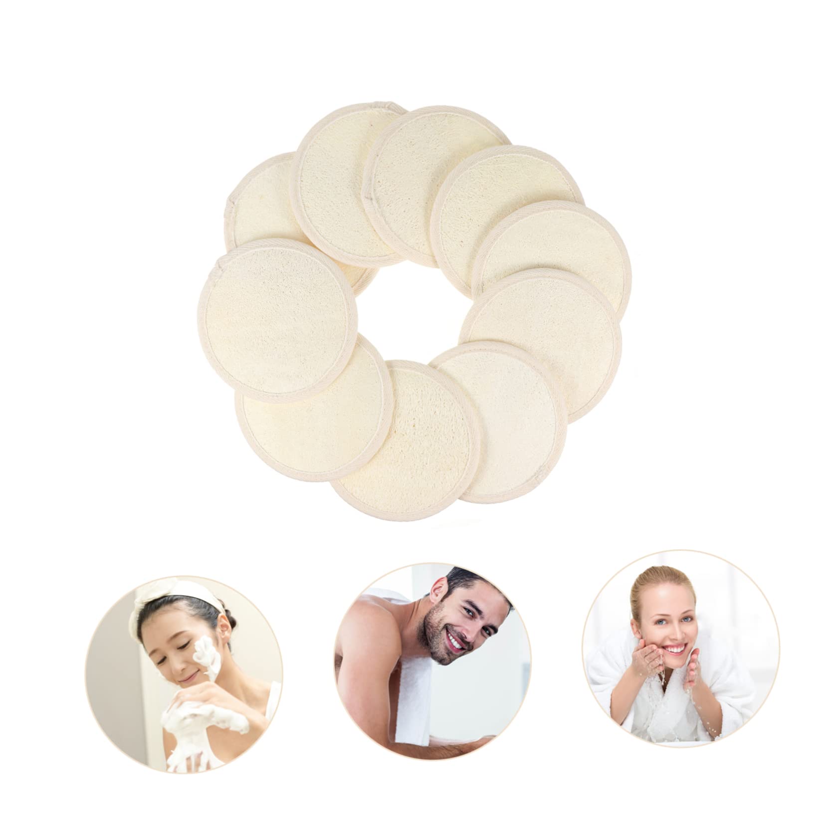 POPETPOP 10pezzi Spugna in Luffa Da Scrub Esfoliante Asciugamano in Luffa Accessori Per Doccia e Bagno Materiale Morbido e Resistente