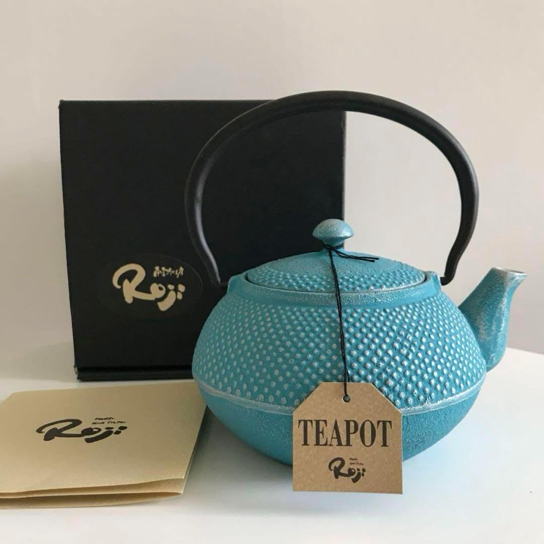 新品 ROJI 南部鉄瓶 急須 霰 トルコブルー ROJI 南部鉄瓶 急須 霰 トルコブルー カラー急須 ロジアソシエイツ