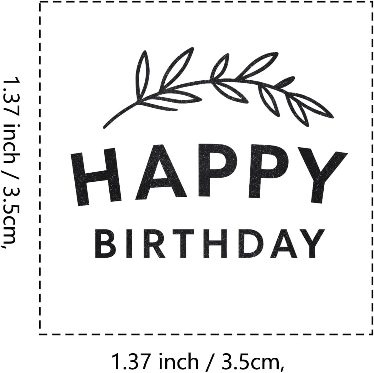 Happy Birthday Rubber Stamp, 1-1/3 Medium Stamp for Scrapbooking Card Making Crafting image 2