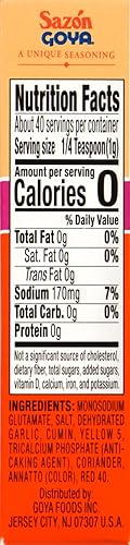Vista 2 de Goya Foods Sazón Condimento con cilantro y Annatto, 1.41 onzas (paquete de 36)