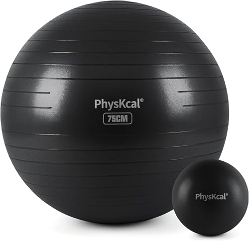 Miniatura 14 de Pelota de yoga para ejercicio, juego de pilates, 4 tamaños de pelota de fitness para entrenamiento, parto, embarazo, terapia física, bomba incluida
