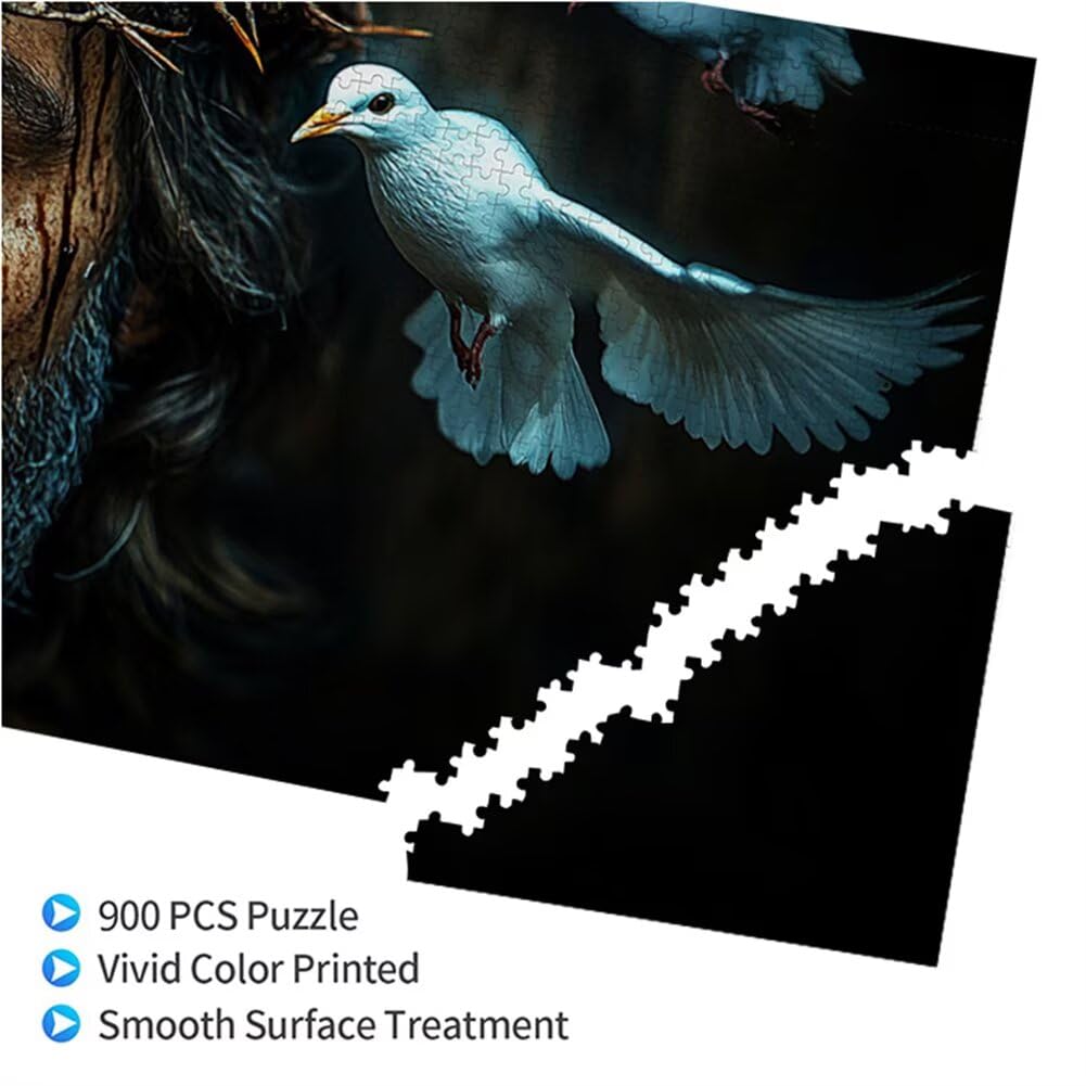 Puzzle Homme 900 Pieces Pigeon Puzzle Adultes 87 x 34 cm DIY Difficile Classiques Jigsaw Panoramique, Adulte Jeu éducatif, 2025 Bois Jigsaw Art Impossible Famille Challenge, Cadeau pour Femme C-2