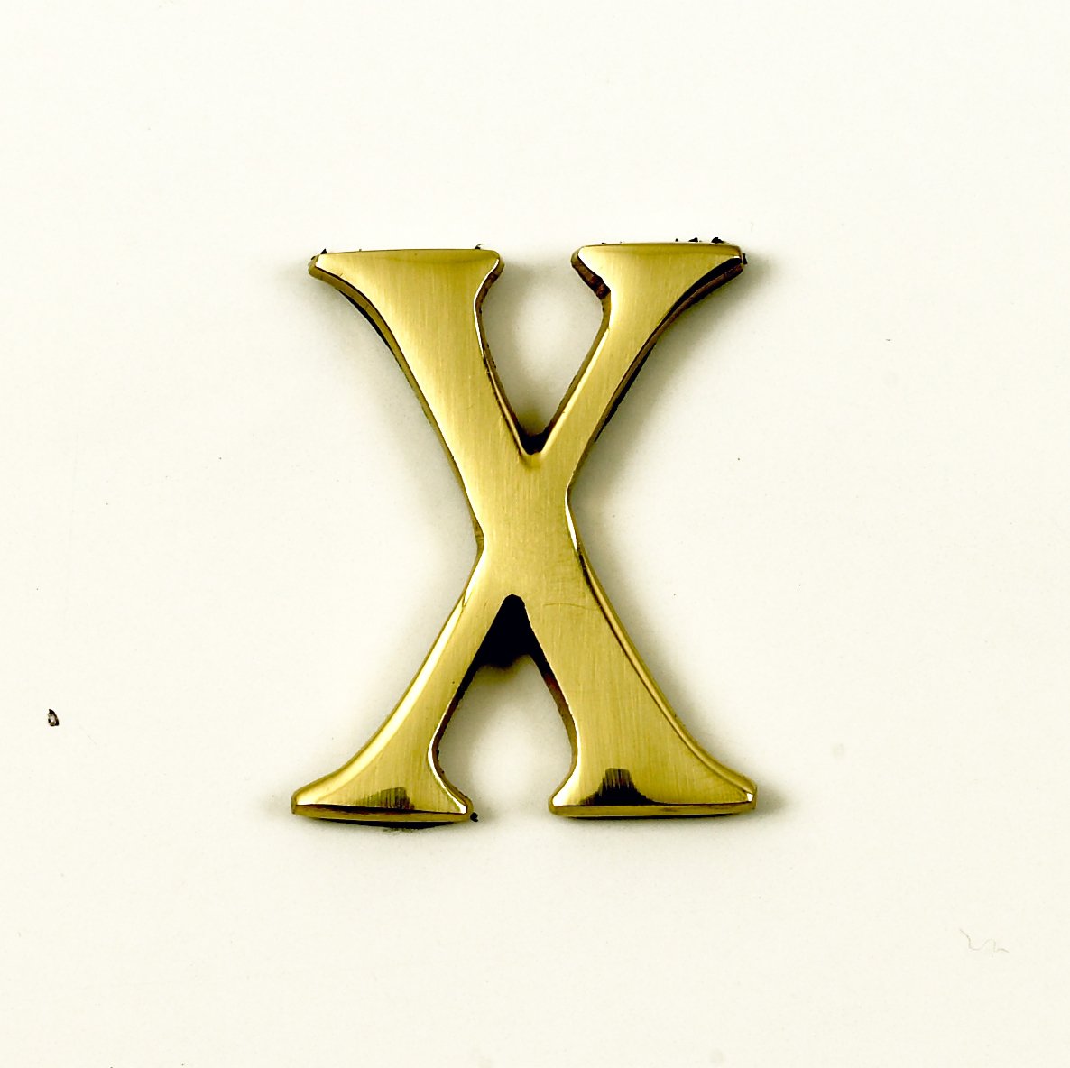 Black Country Metal Works 1.5-2 Inch Self Adhesive Numbers & Letters Polished Brass (Solid Brass) (X)