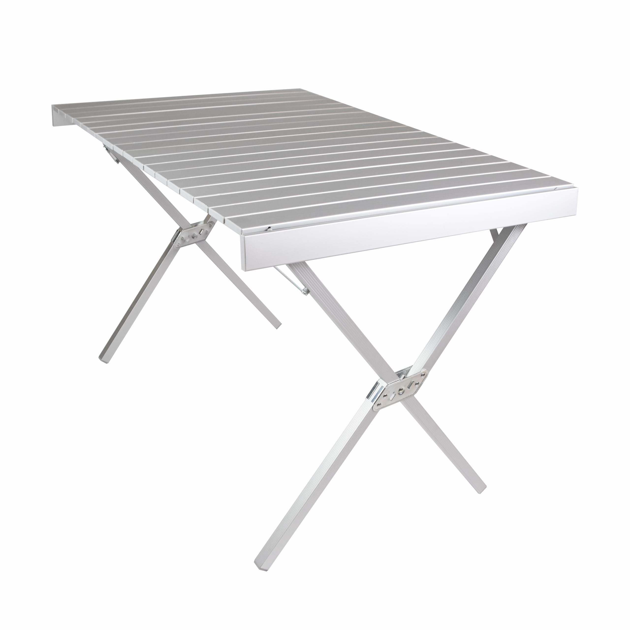 Nexos Trading Campingtisch mit Tragetasche Aluminum, grau Gartentisch Partytisch Buffettisch klappbar 108x71x72 cm