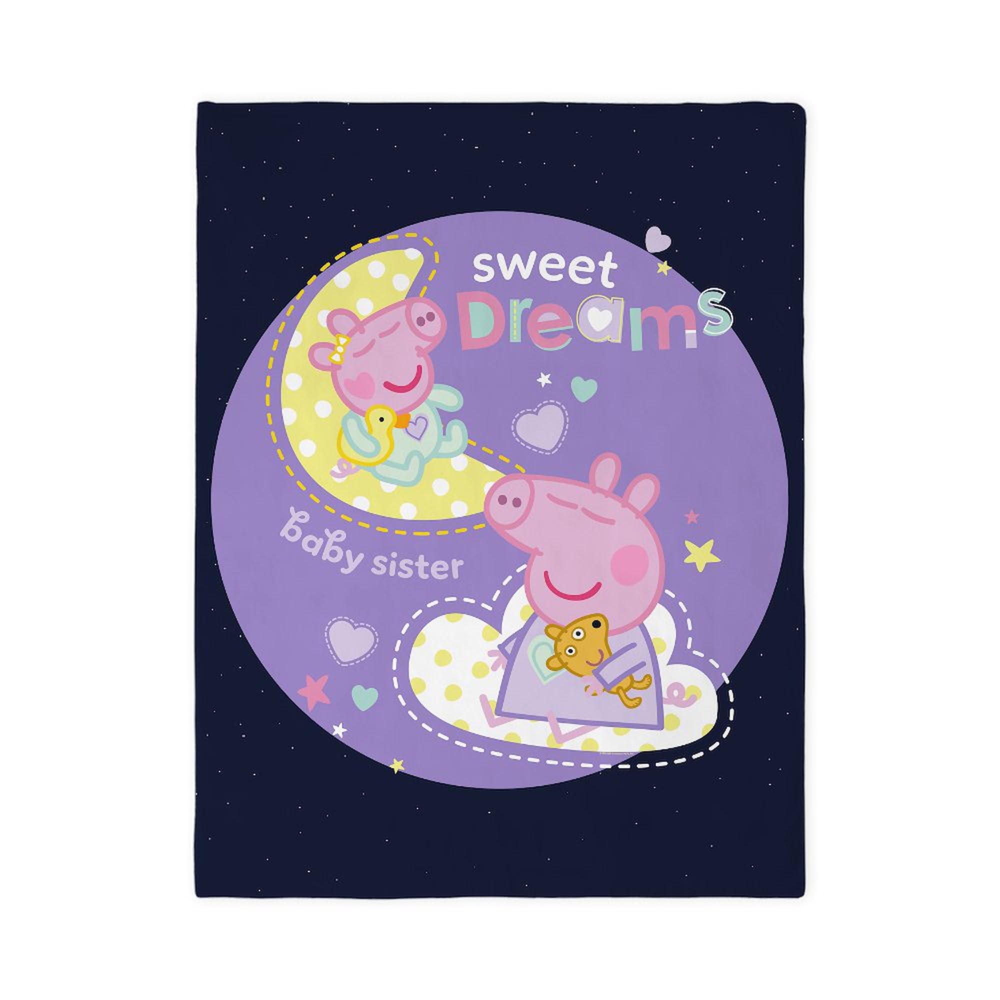 CafePress Peppa Pig: Sweet Dreams Twin Duvet Cover, Printed Comforter Cover, Unique Bedding,