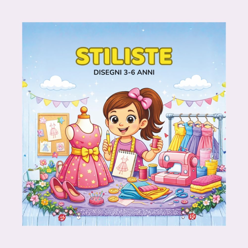 STILISTE: 30 DISEGNI 3-6 ANNI (Piccoli Artisti — Libri da Colorare per Bambini)