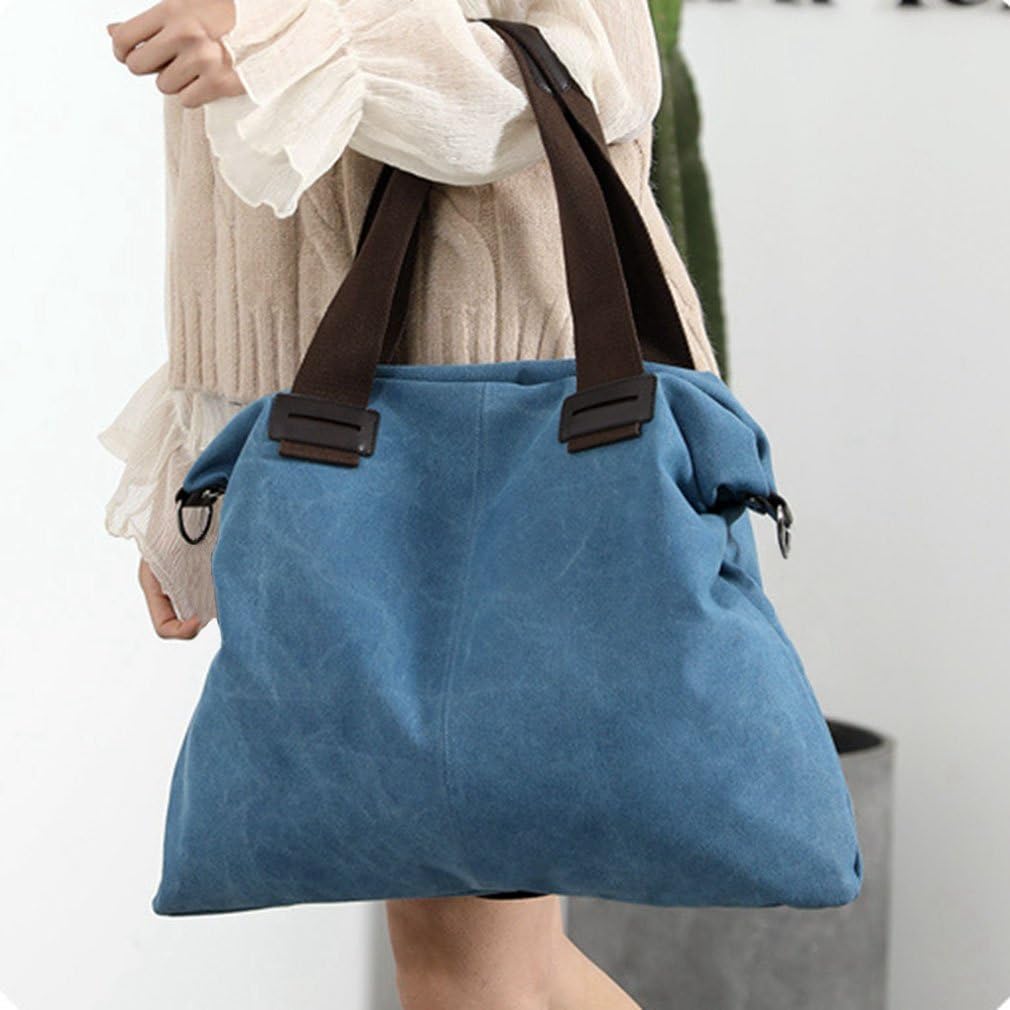 Sunshinejing Women's Canvas Tote Bag Shoulder Crossbody Purses Work Travel Handbag Hobo Bag - Image 3