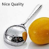 Vista 5 de Cucharas de fideos pho profundos de acero inoxidable 188, cuchara grande para sopa y cucharón para servir, mini cucharón, 7.9 pulgadas