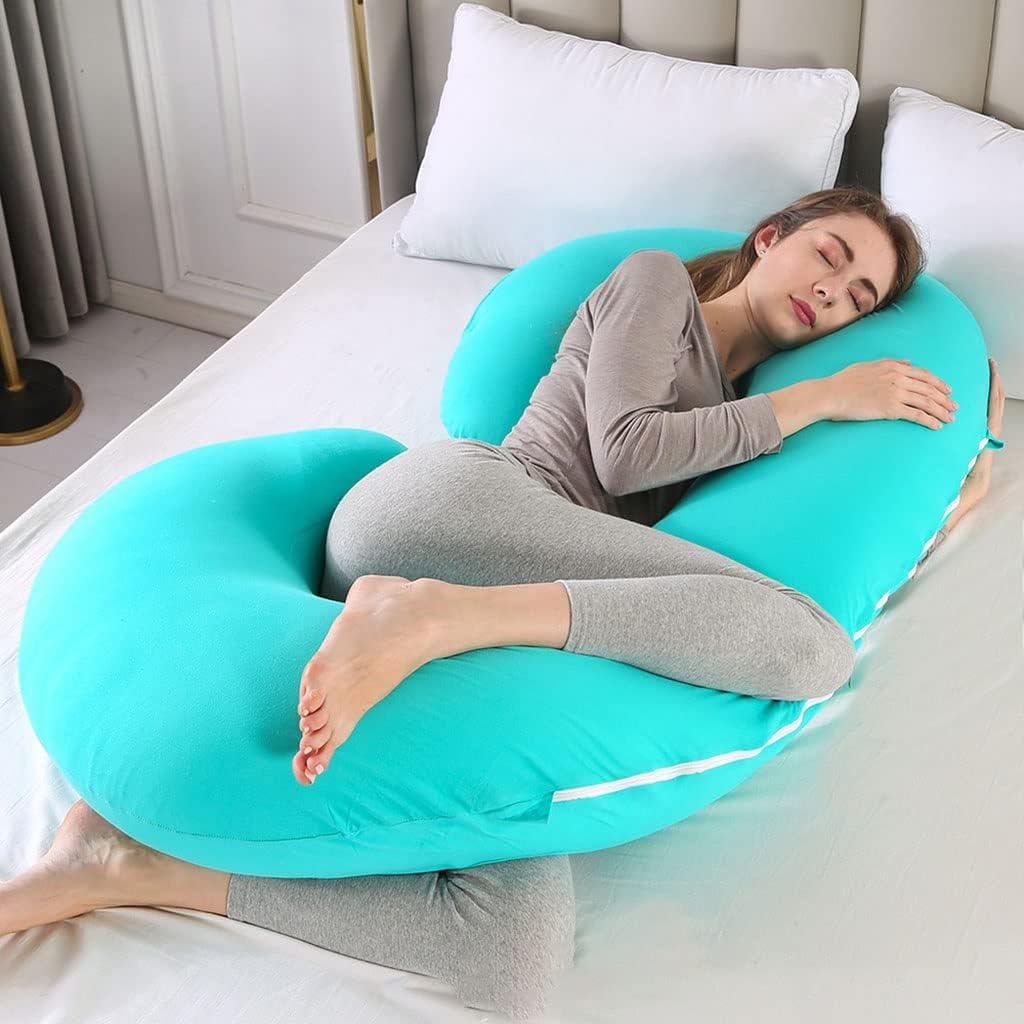 Pregnancy Pillow C-Shaped Maternity Pillow. Comfortable Cotton Maternity Body Pillow Nursing Pillow Cuddle Pillow, Support for Tummy, Legs and Hips (Color : A1, Size : 130X70CM)