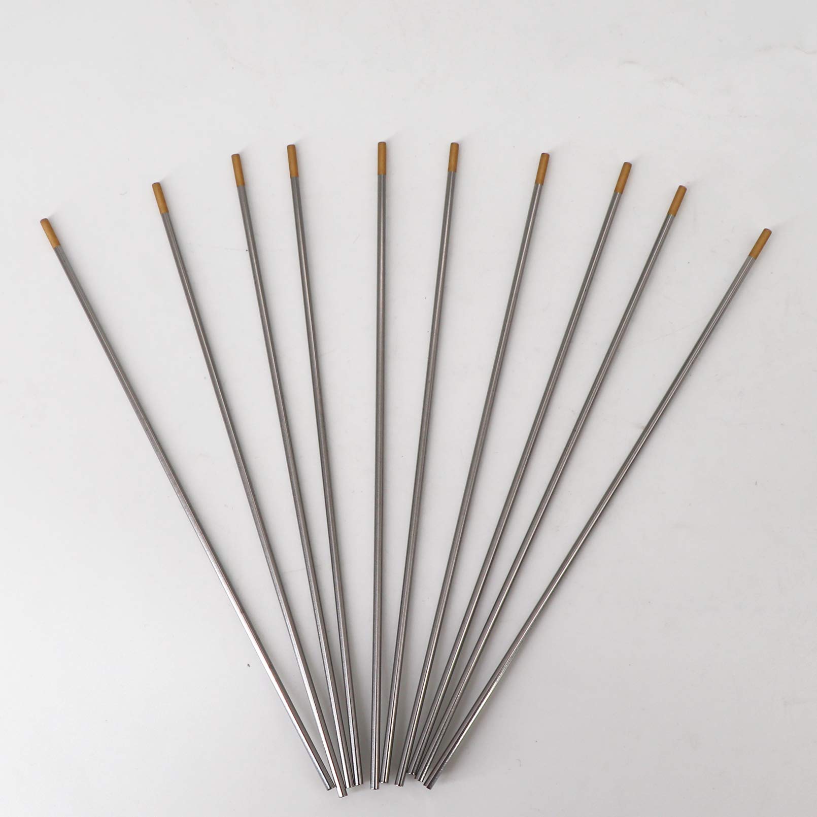 10 Stück Wolfram Elektroede Nadel WIG Schweißen Tungsten Electrodes WL-15 Ø2,4 x 175mm 1.5% lanthanated ANSI/AWS A5.12-98 ISO 6848