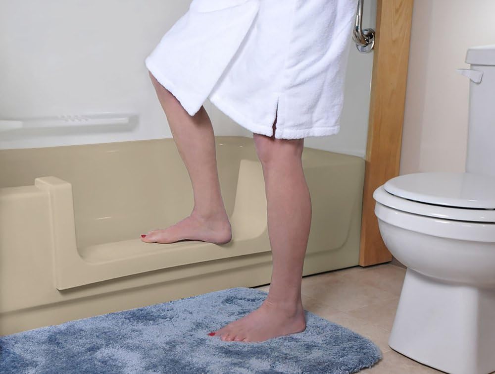 Step Bathtub Accessibility Kit - Convert Existing Tub to Step-In Shower (Beige, Size Large)