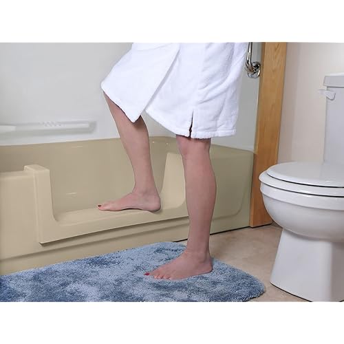 CleanCut Step Bathtub Accessibility Kit - Convert Existing Tub to Step-In Shower (Beige, Size Large)