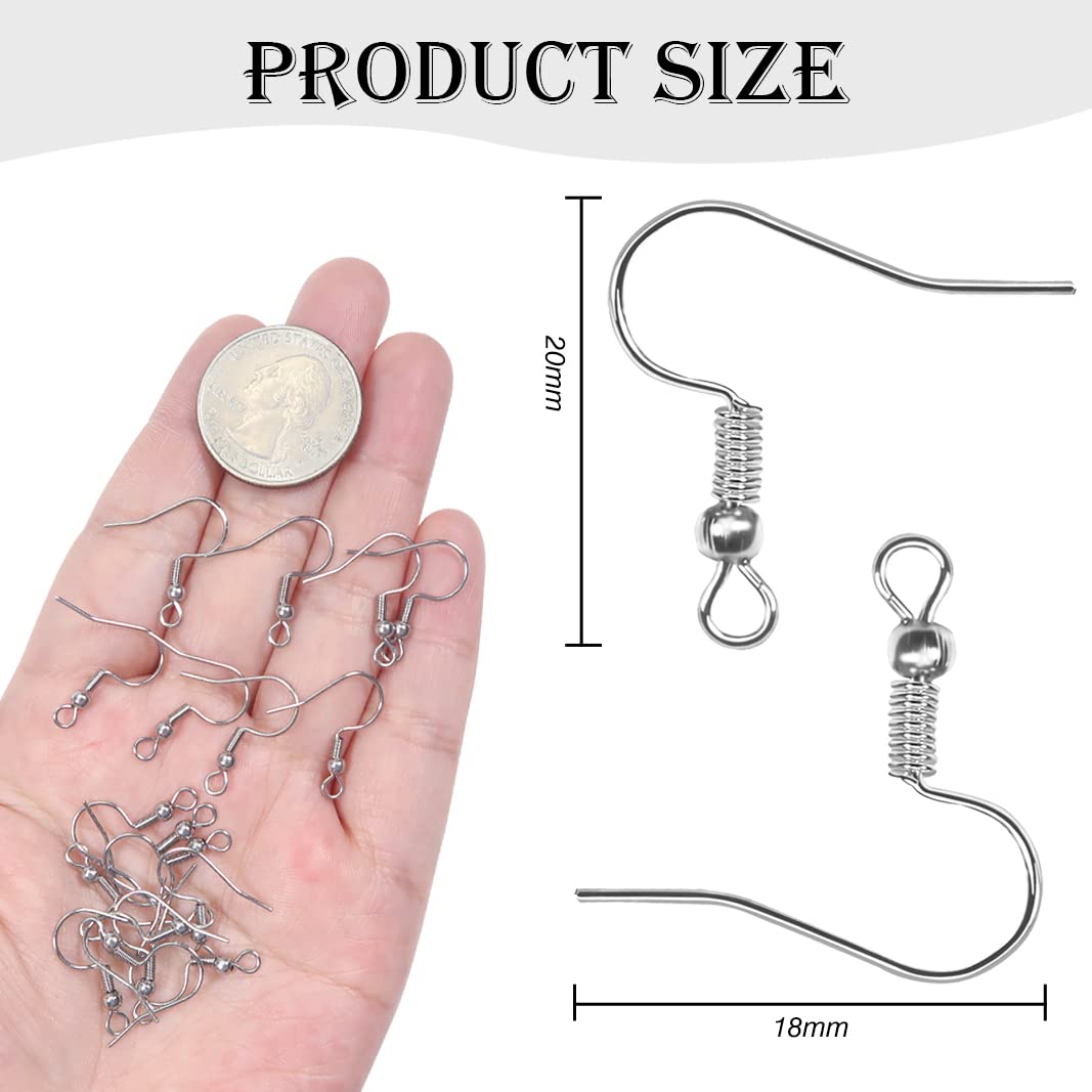 TOAOB 100 Pezzi Monachelle per Orecchini in Acciaio Inossidabile 18mm Fai Da Te Creazione Gioielli