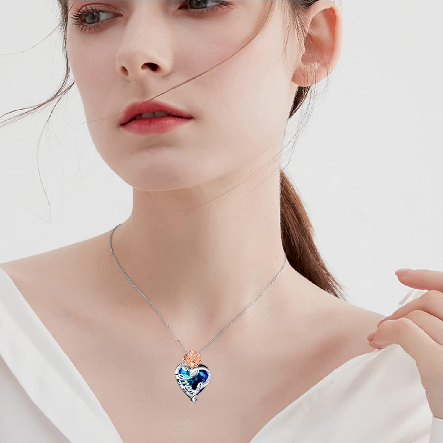 TYSO Mother's Day Gifts Mom Necklace S925 Sterling Silver Mom Grandma Necklace Birthday Mothers Day Jewelry Gifts for Mom Grandma Wife - Image 2