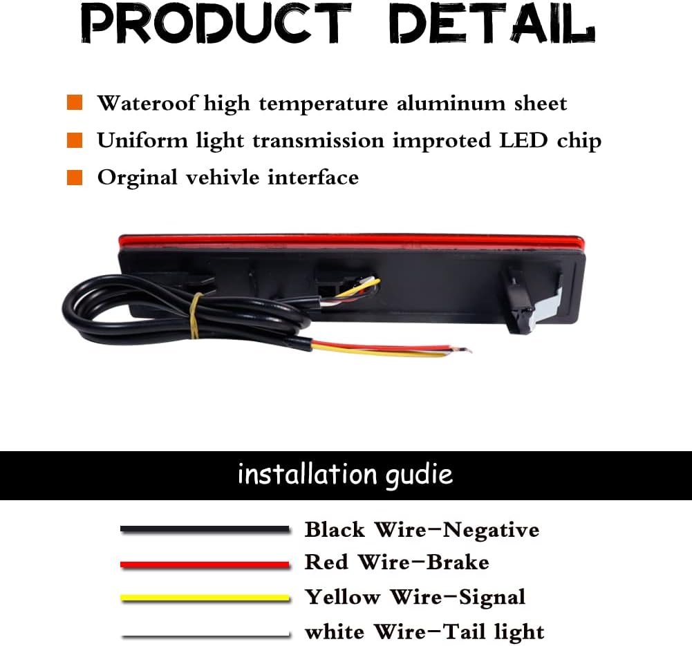 ADIIL Red Lens LED Rear Bumper Reflector Brake Tail Lights w/Sequential Turn Signal Lamps, Rear Fog Lighting Kit For 2006 2007 2008 Honda Pilot