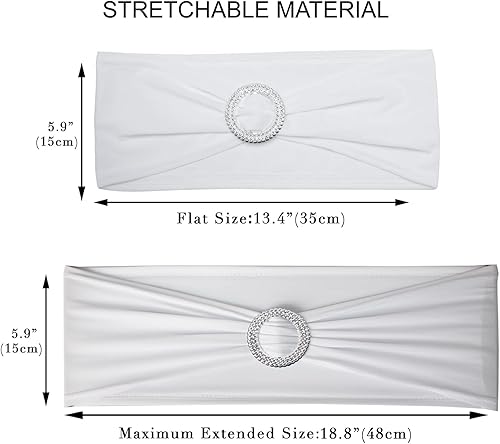 Miniatura 8 de 10 bandas de silla de elastano dorado metálico, bandas elásticas elásticas duraderas, fundas para decoración de Navidad, compromiso, eventos,