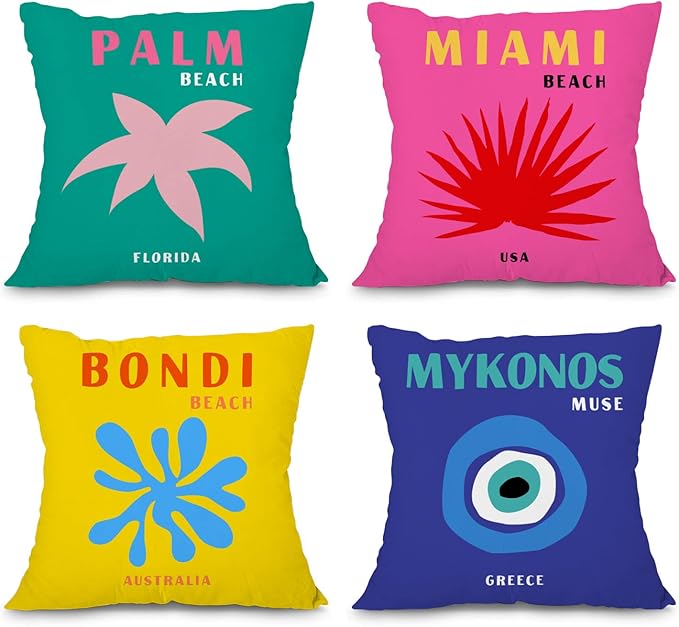 heilkee Preppy Room Decor Pillow Covers
