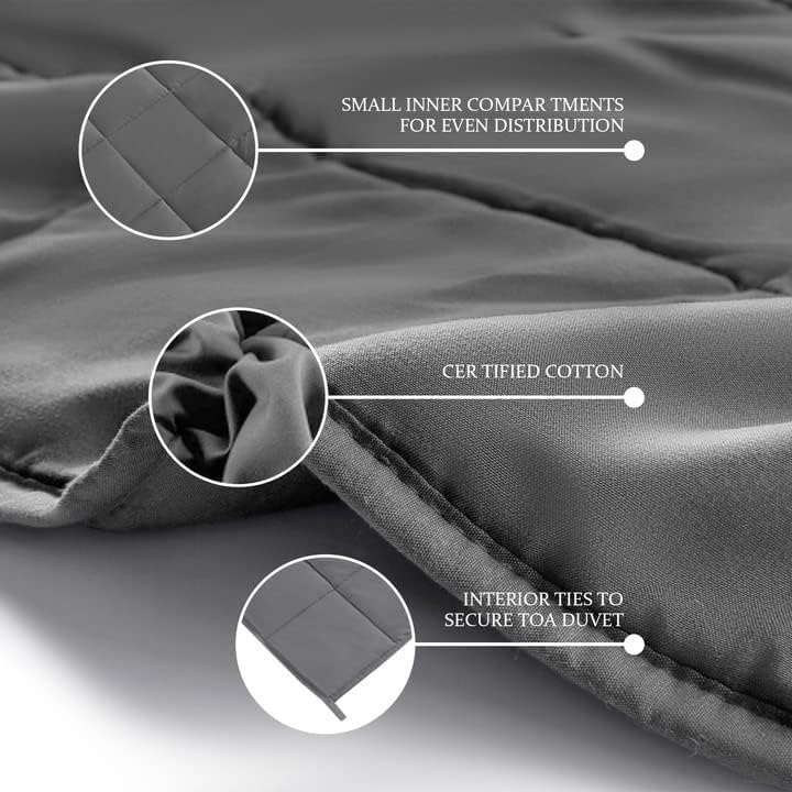 CYMULA Weighted Blanket for Adults (30lbs 88"x104" King Size) - Cooling Breathable Heavy Blankets for Summer Winter - Ultra Microfiber Soft Comfort Blanket with Glass Beads - Gifts for Men/Women