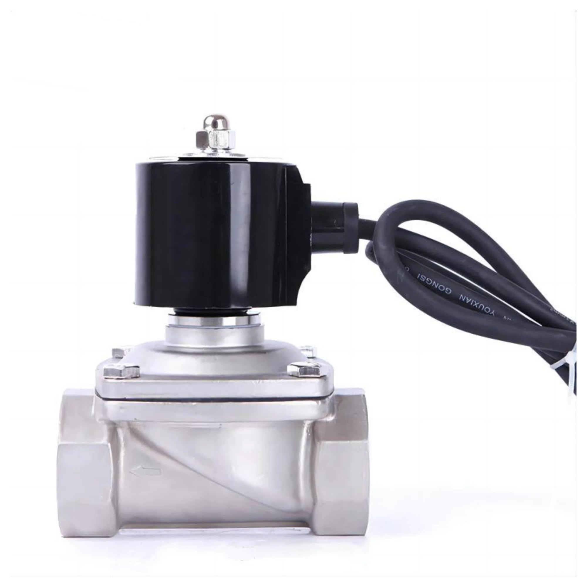 Huuoqiwy 1-1/4 Bsp /4'' 2A-32B Stainless Steel Normally Closed Fountain Solenoid Valve 220V Solenoid Valve For Underwater(/4" Bsp,Ac24v)