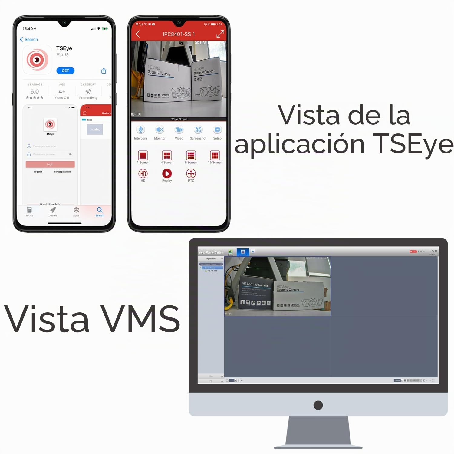 Cámara IP mini POE de 5 MP, para exteriores IP65, resistente al agua, Ultra HD 2880 x 1620, visión nocturna por infrarrojos, objetivo de 3,6 mm, 75°FOV, detección de movimiento, APP/NVR/PC
