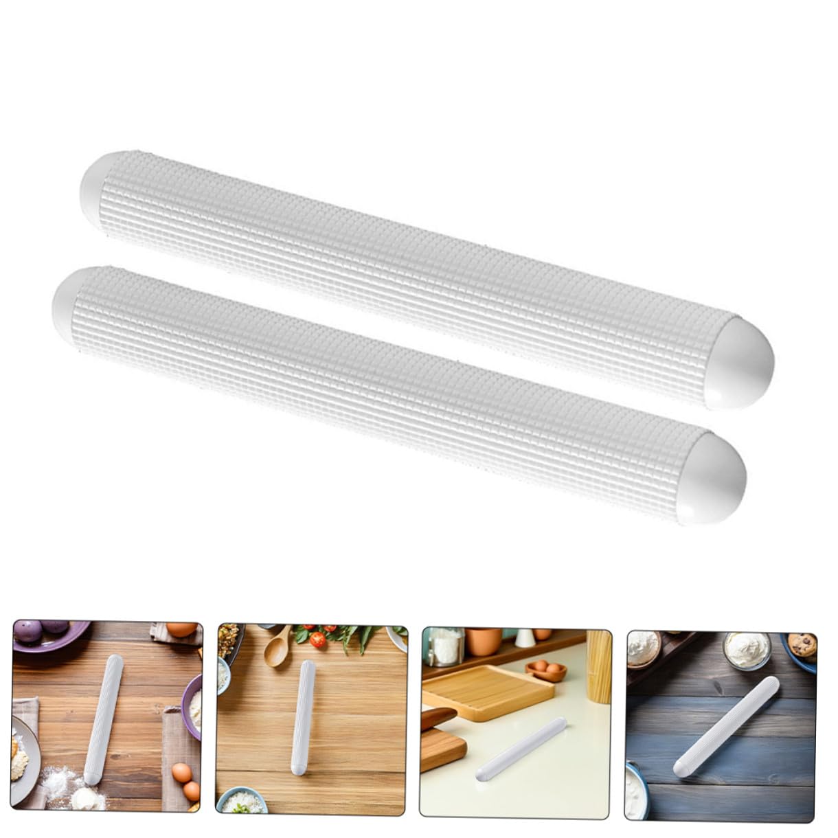 6 Piezas Rodillo Fondant Plástico con Diseño de Puntos Elevados Rodillo de Masa Antiadherente para Pan Pizza Pasta y Masa de Empanadilla Herramienta Versátil para Cocina y