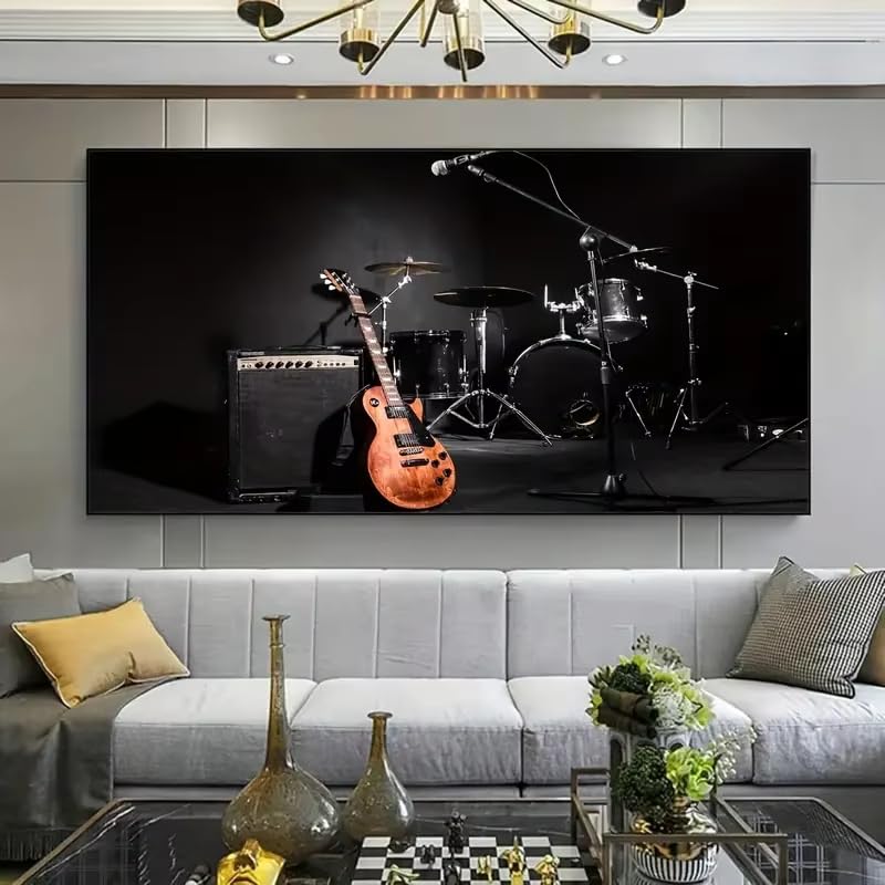 Affiche sur toile instruments de musique pour habiller un grand mur vide de salon