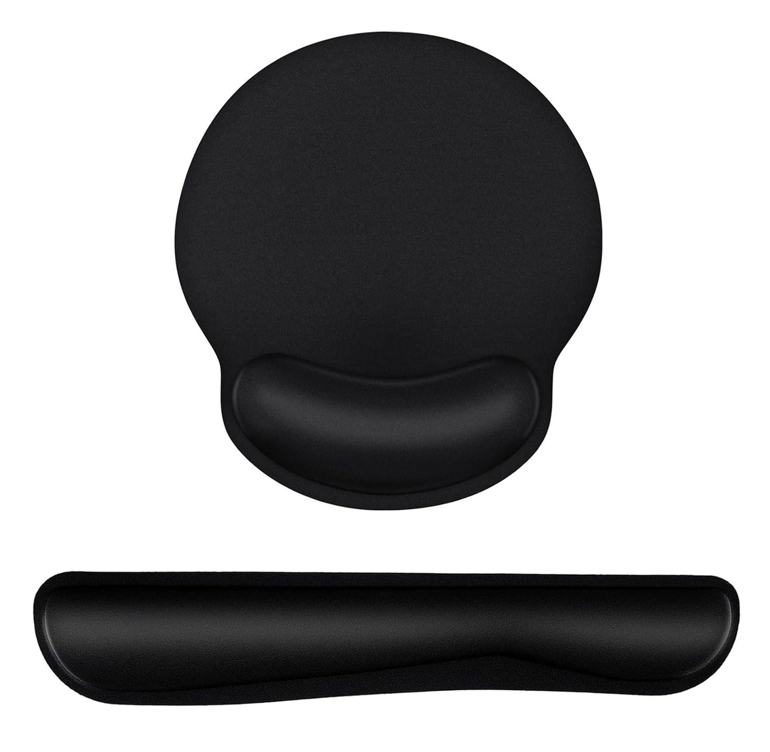 TEKXDD Keyboard Wrist Rest Mouse Mat Set, Ergonomic Wrist Rest Keyboard and Mouse Set, Padded Memory Foam | Cushion Support | for Computer Laptop Home Office Gaming Black