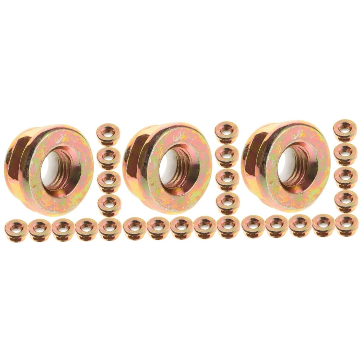 30 Piezas Tuerca del Cortacésped Reemplazo De La Cuchilla del Cortacésped Tuerca del Eje Bordeadora De Césped Piezas De Cortacésped Tuerca De Repuesto Golden Metal