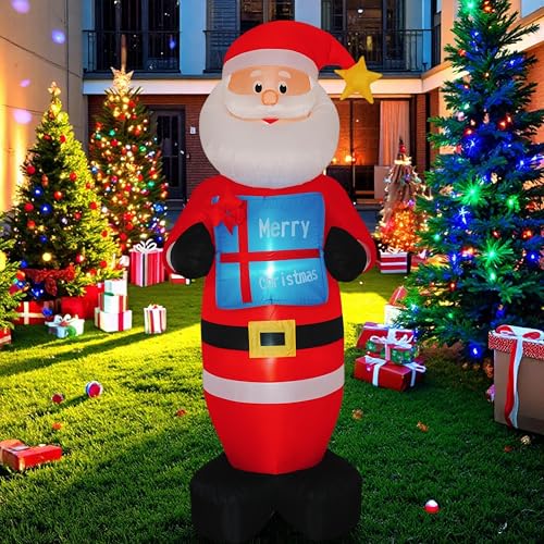Jolly 8FT Santa Claus Inflatable: Light Up Your Holidays